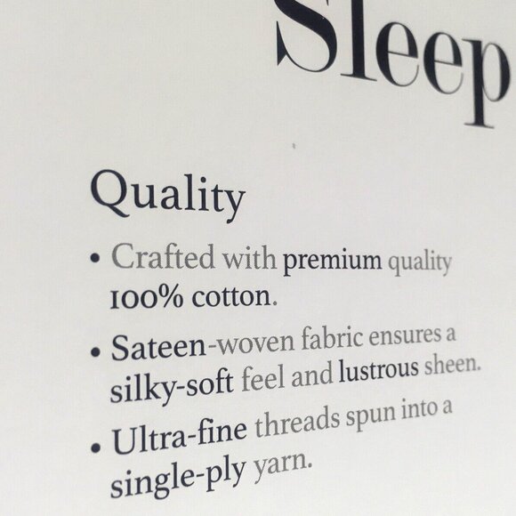 new WISTERIA Charter Club Sleep Luxe 800 TC 100% Cotton Sateen QUEEN Sheet Set - Picture 7 of 9